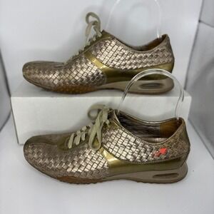 Cole Haan NK Air Women's Sneakers Metallic Woven Lace Up Size 8B